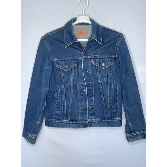 Vintage Levis Jean Denim Trucker Jacket Made In USA70506-0216 Size 40R